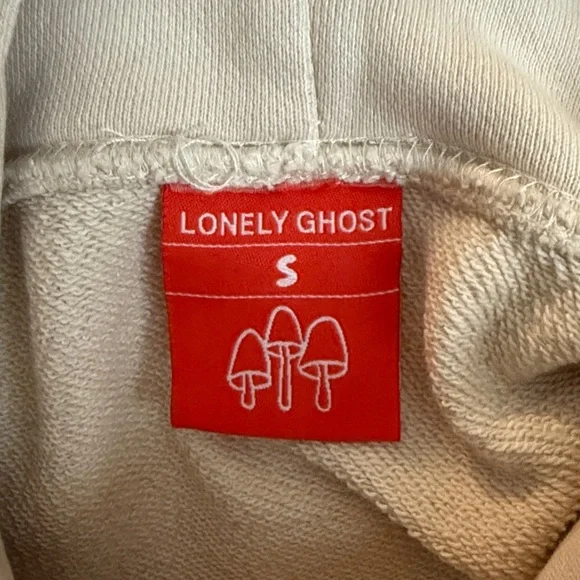 LONELY GHOST “Connect” Butterfly Heavyweight Hoodie (Cream) - Size Small - Picture 3 of 5